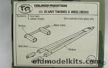 Verlinden 1/48 US Navy Tow-Bars and Wheel Chocks, 308  plastic model kit